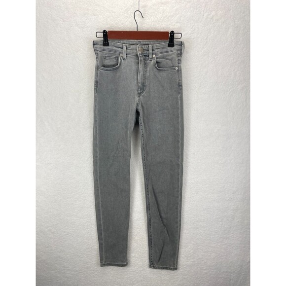 COS High Rise Skinny Cropped Jeans Women’s Size 26 Gray Stretch Casual Denim - Picture 1 of 11